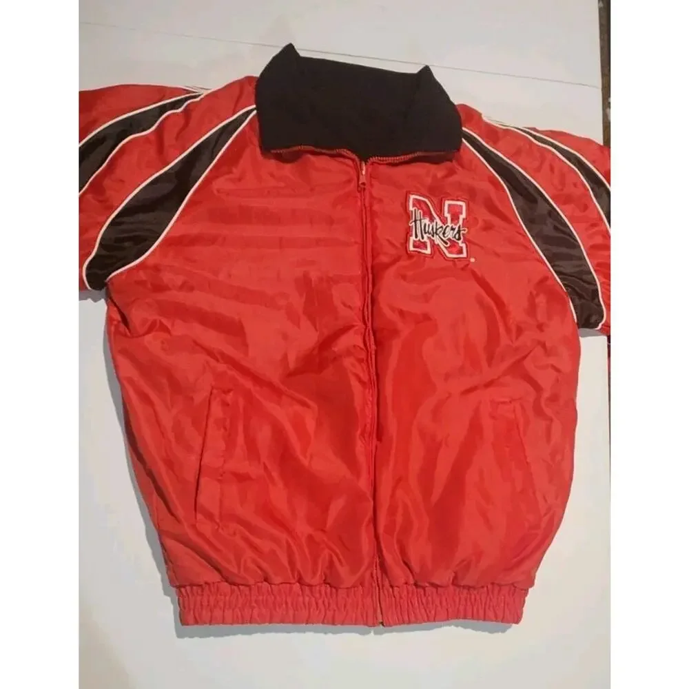 Vintage Nebraska Huskers Jacket Reversible Coat G-III Global Men’s MEDIUM